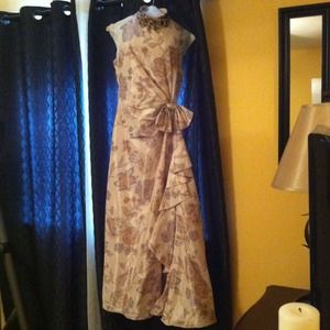 Beautiful Jewel Neck Gown