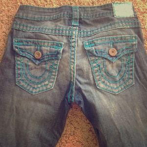 Blue Threaded True Religion Jeans