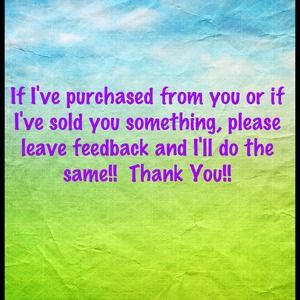 **FEEDBACK GREATLY APPRECIATED**