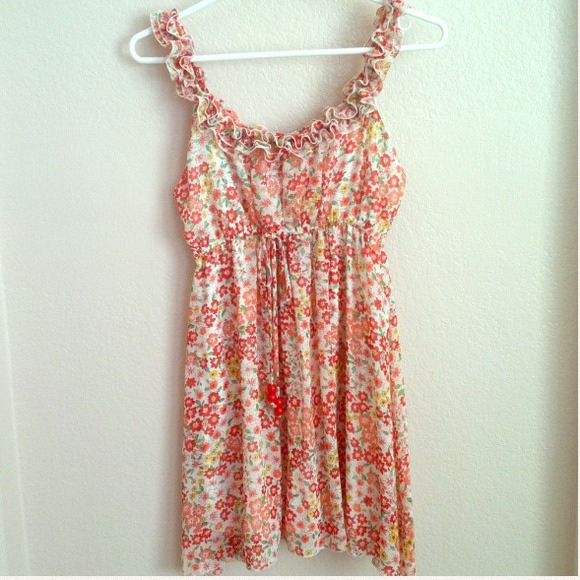 Bright floral flowy dress
