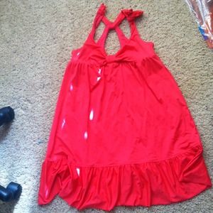 Coral bathing suit coverup! Adorable!