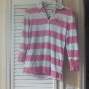 3/4 sleeve striped shirt