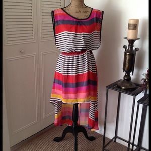 Striped Hi-Lo dress