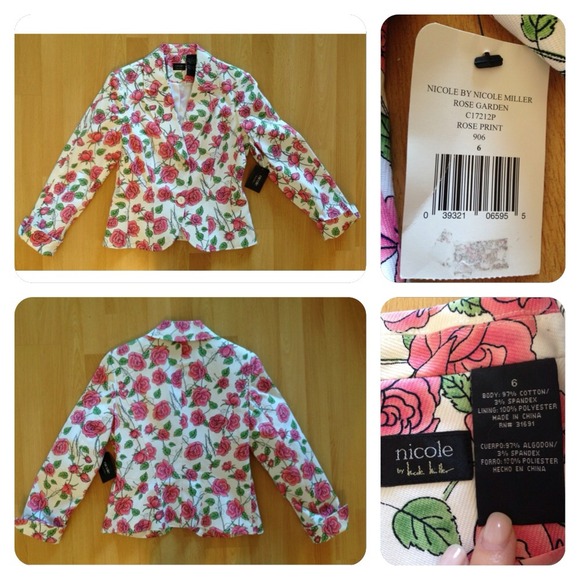 🚫Sold🚫🌟Host pick🌟Nicole Miller blazer sz 6.NWT - Picture 2 of 4