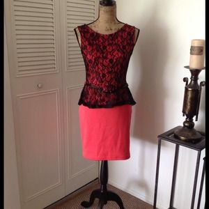 REDUCED: Lace Peplum Dress