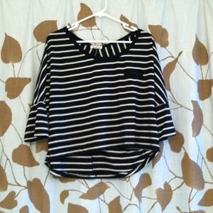 Stylish Striped Crop Top Shirt!
