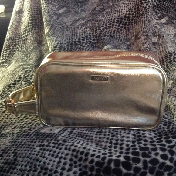 SOLD!!   Versace gold makeup bag