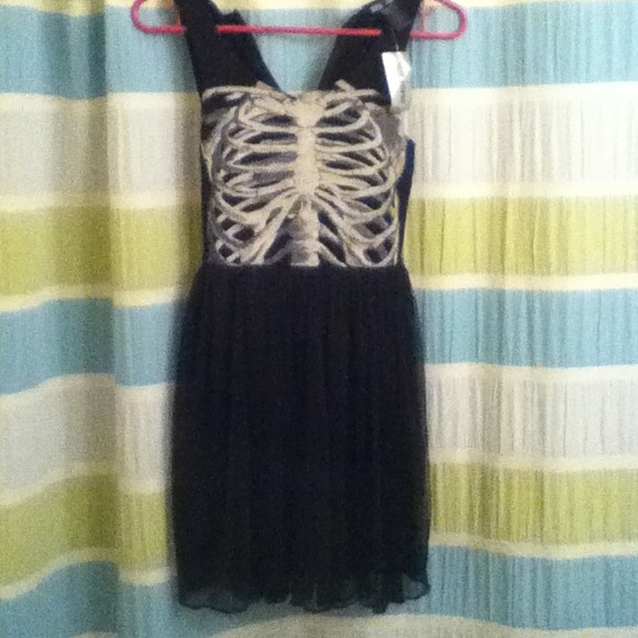 Black skeleton dress