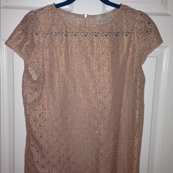 LOFT sparkle lace top - Picture 1 of 1