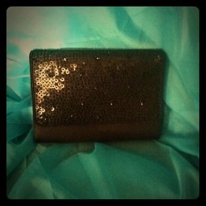 Black sequin clutch!