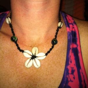 Handmade bead & shell necklace