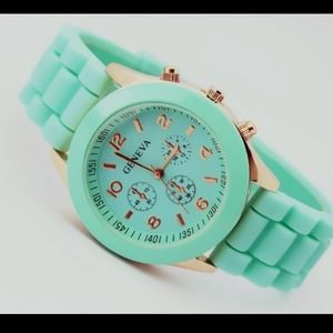 Mint Green Geneva watch