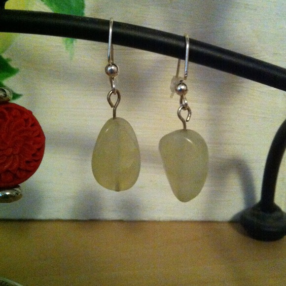 Dangle opaque Jade earrings