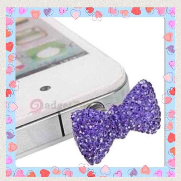 SOLD-NEW PURPLE BOW DUST PLUG - Picture 2 of 2