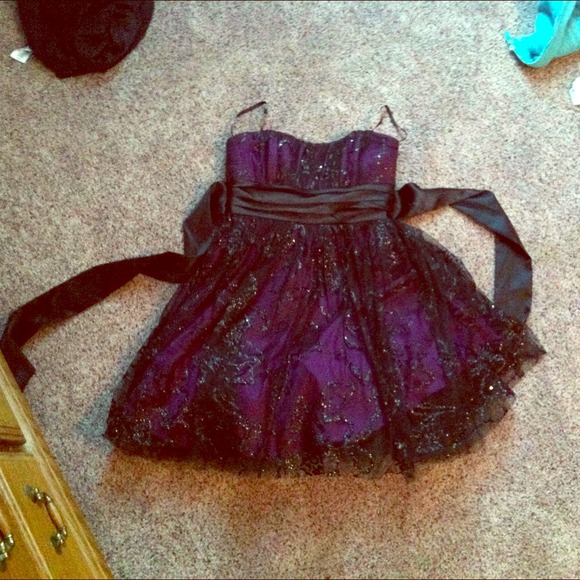 Dark purple and Black XOXO Dress