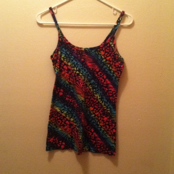 Animal print fluorescent  tank