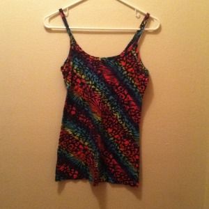 Animal print fluorescent  tank