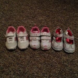 3 Pairs Of Toddler Shoes & Kathy Van Zeeland Bag