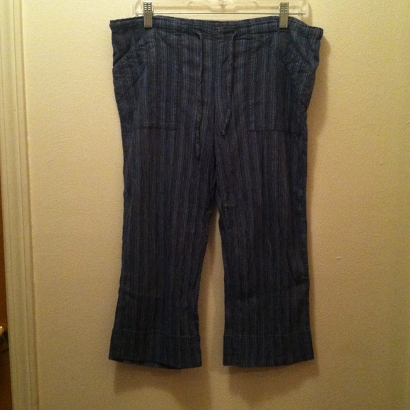 Striped comfy comfy capris - Picture 1 of 2