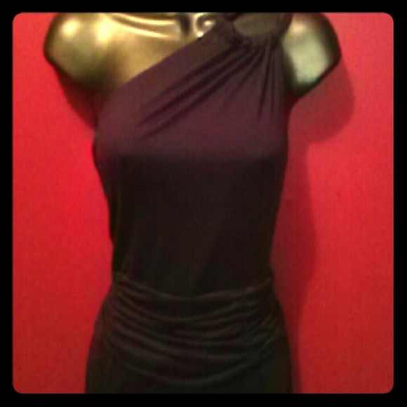 Cute purple w/ adjustable waist,One shoulder Dress