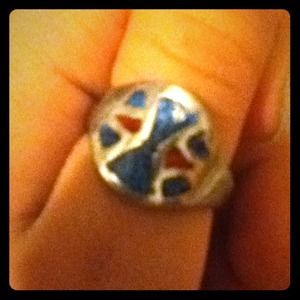 Blue and orange ring