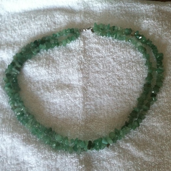 Green beaded necklace