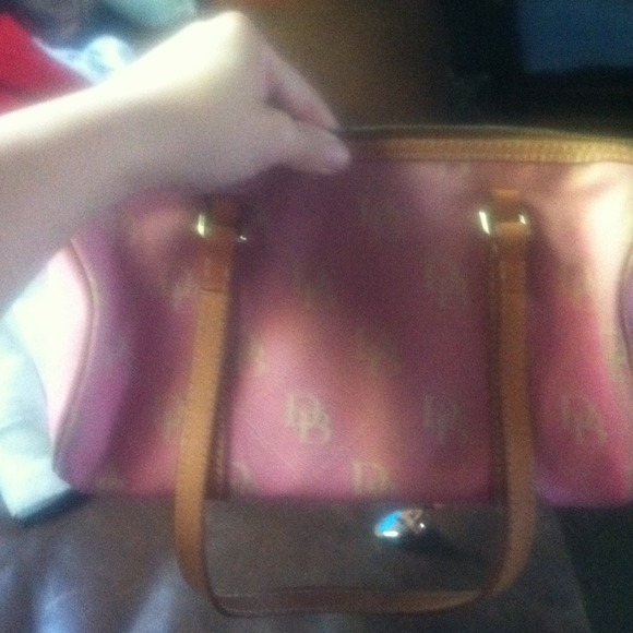 Pink quilted Dooney&Bourke barrel handbag