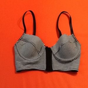 *Pinstripe Bustier/Crop Top &Lace Body Suit Bundle