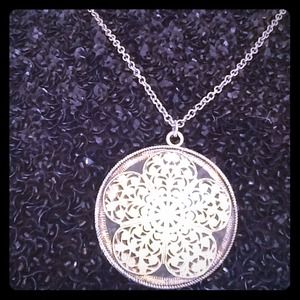 Couture gold circle vintage necklace