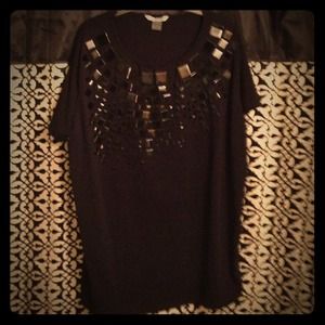 🚫SOLD🚫 Women's Size XL Tunic Length Top Black