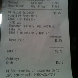 Tracking info for multi-color Coach Wristlet