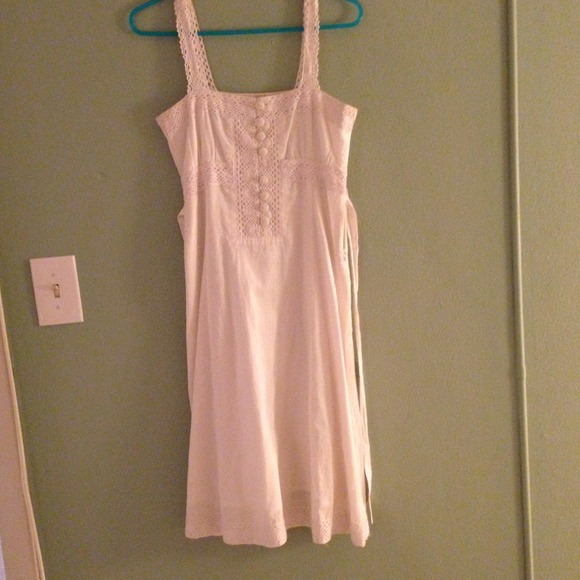 White tea length dress