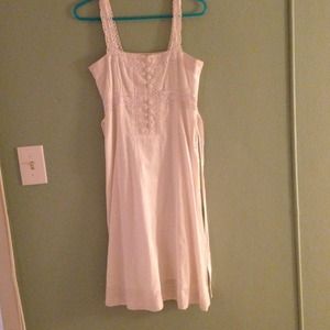 White tea length dress