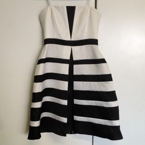 Max & Cleo Black and White Formal Prom Dress