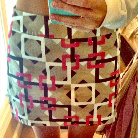 Fun skirt! Looks great with a black top.