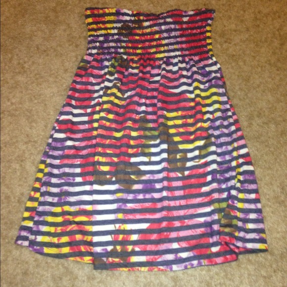 Flower print tube top, also can be dress :) - Picture 1 of 1