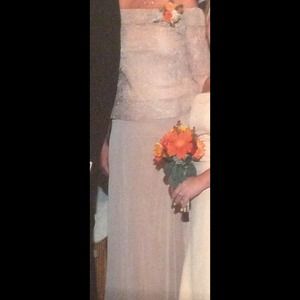 Gold formal dress size 16 once worn once.