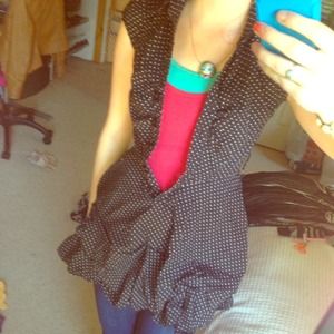 Layered polka dot dress shirt