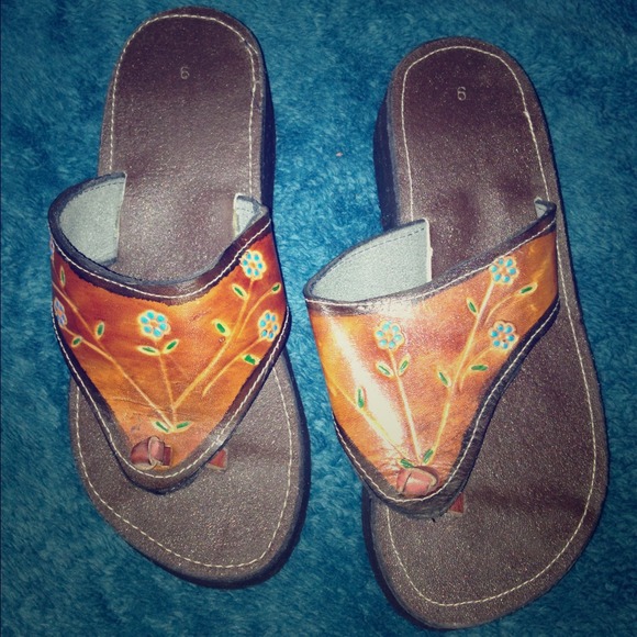 SOLD! NWOT Leather Sandals from Costa Rica
