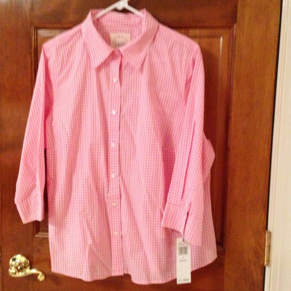 Pink/white checkered blouse - Picture 3 of 3