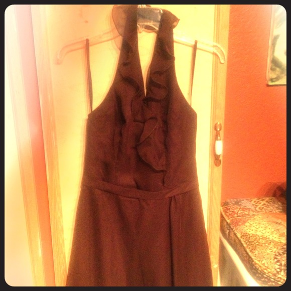 Dark Chocolate Brown Bridesmaid's Dress