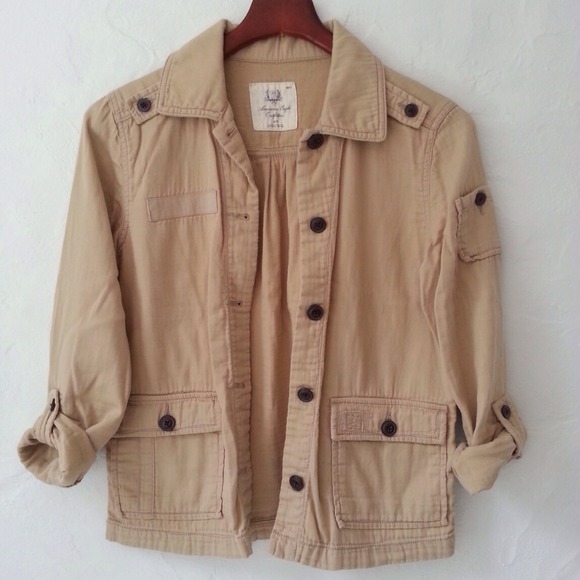 American Eagle Outfitters Jackets & Blazers - Khaki Cargo Jacket
