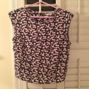 Crop flower print top
