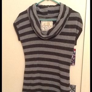 Swoop neck sweater shirt