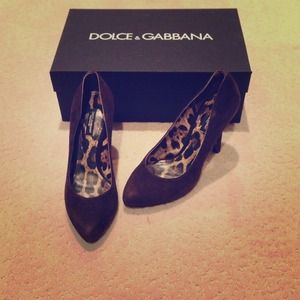 Dolce & Gabbana Brown Suede Pumps