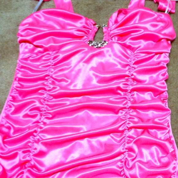 Hot pink dress