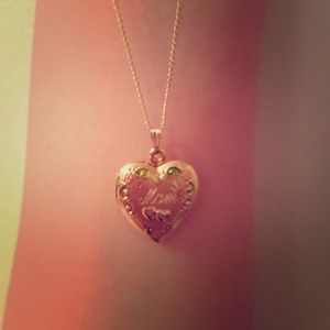 Gold "Mom" locket