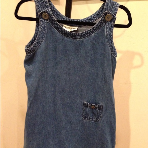 Denim jumper mini dress