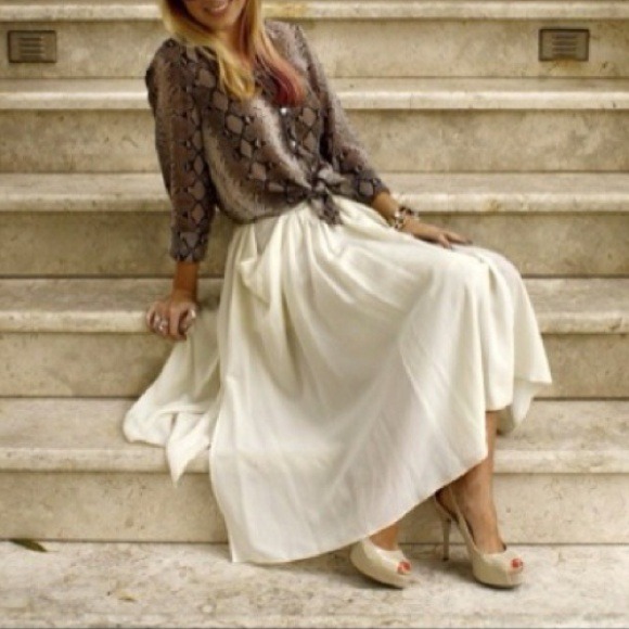 Adorable Midi Cream Double-layer Skirt