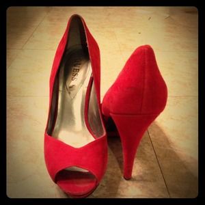 Red Suede Heels